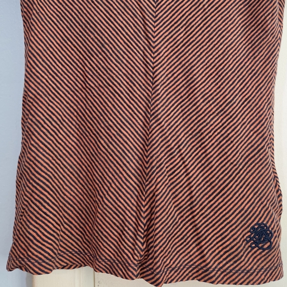 Women's Brooks Brothers Terracotta Orange & Navy Blue T Shirt, Size S - Picture 5 of 14